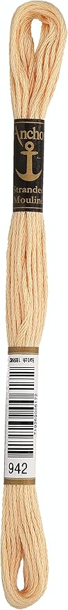 Anchor Six Strand Embroidery Floss 8.75 Yards-Wheat Light 12 per Box