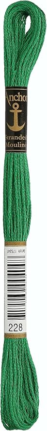 Anchor Six Strand Embroidery Floss 8.75 Yards-Emerald Medium Dark 12 per Box