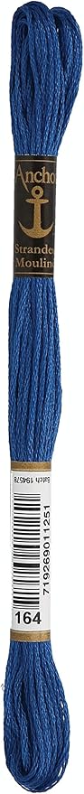 Anchor Six Strand Embroidery Floss 8.75 Yards-Sapphire Dark 12 per Box