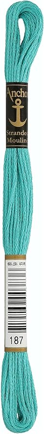 Anchor Six Strand Embroidery Floss 8.75 Yards-Sea Green Medium 12 per Box