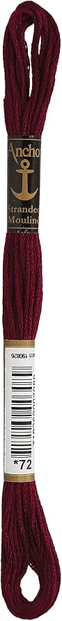 Anchor Maia Strand Embroidery Floss 8.75 Yards-Raspberry Very Dark 12 per box