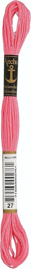 Anchor Maia 6-Strand Embroidery Floss, 8.75-Yard, Carnation Medium