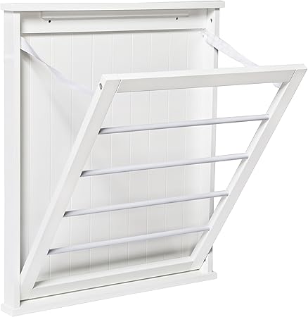 Honey-Can-Do DRY-04446 Small Wall-Mounted Drying Rack, White