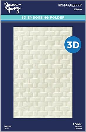 Spellbinders Woven 3D Embossing Folder, Plastic