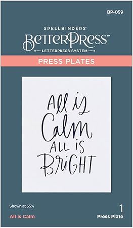 Spellbinders All is Calm Press Plate, Metal