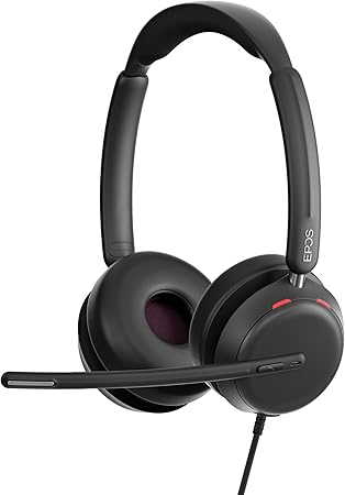 EPOS Impact 860 - High-Efficiency Double-Sided Headset for Enhanced Open Office Productivity, Superior Sound Quality, USB-C Connectivity