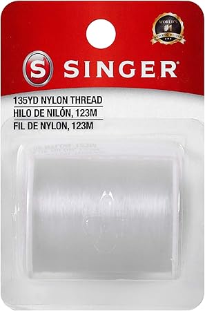 Singer Clear Invisible Nylon Sewing Thread, 135-Yard