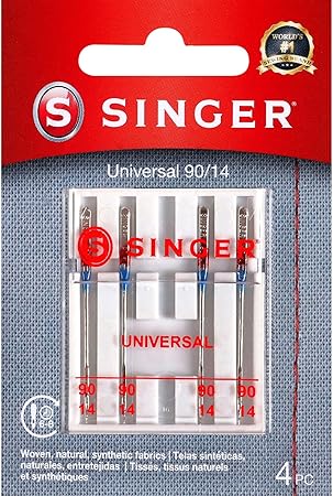 SINGER 04736 Sewing Machine Needles, 5-Pack, 90/14