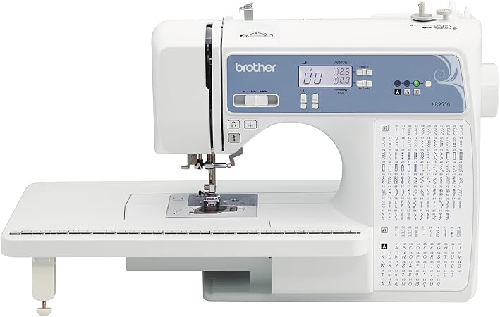 Brother Sewing and Quilting Machine, Computerized, 165 Built-in Stitches, LCD Display, Wide Table, 8 Included Presser Feet, White