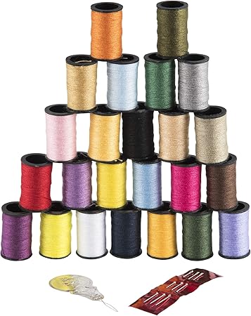 Singer 264 Polyester Thread, Assorted Colors, 24 Spools