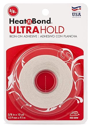 HeatnBond UltraHold Iron-On Adhesive, 5/8 Inch x 10 Yards