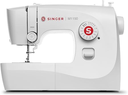 SINGER M1150 Lightweight & Portable Sewing Machine With 45 Stitch Applications, LED Light & 1-step Buttonhole | Used for Mending and Sewing