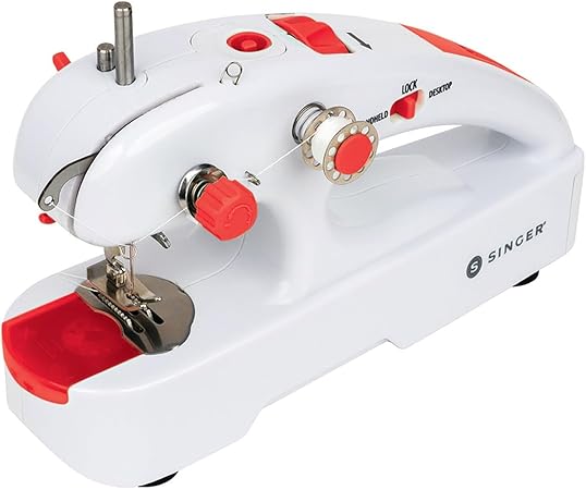 Singer Stitch Quick + (Two Thread) Hand Held Mending Machine, White (01774)