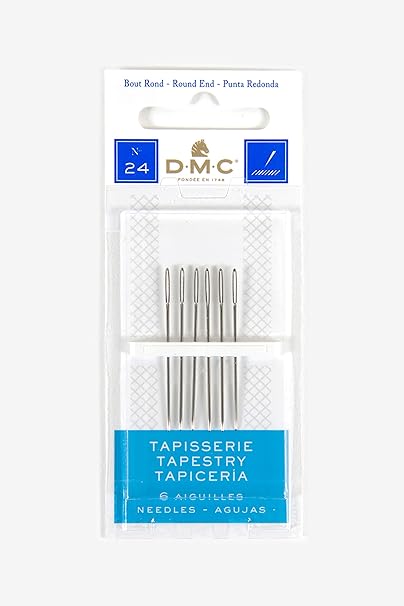 DMC 1767-24 Tapestry Hand Needles, 6-Pack, Size 24