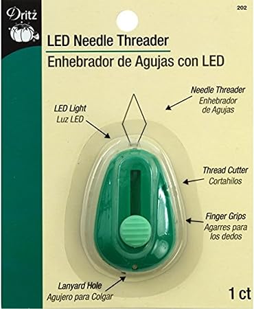 Dritz 202 LED Needle Threader with Cutter , Green