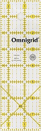 Omnigrid Ruler, 2-1/2 x 8-Inch, Clear