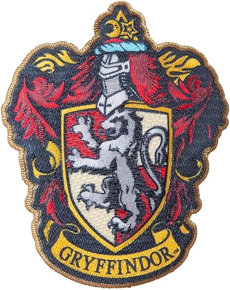 Simplicity Harry Potter Gryffindor House Emblem Applique Clothing Iron On Patch, 3.5'' x 4.35