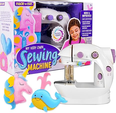 Made By Me My Very Own Sewing Machine, Portable Battery Powered First Sewing Machine, Includes Fabric, Thread, Measuring Tape, & Stuffing, Beginner Sewing Machine for Kids Ages 8+