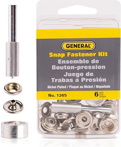 General Tools 1265 Snap Fastener Kit with 6 Fasteners