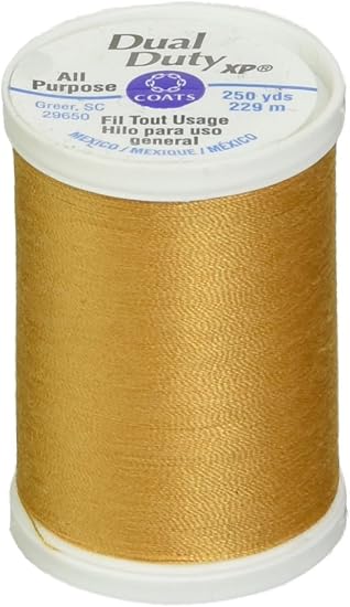 Coats Thread & Zippers S910-7570 Dual Duty XP General Purpose Thread, 250-Yard, Mine Gold