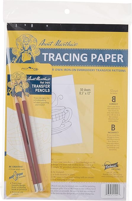 Aunt Martha's Create Your Own Iron-On Pattern Kit,Yellow,8 inch x 11 inch