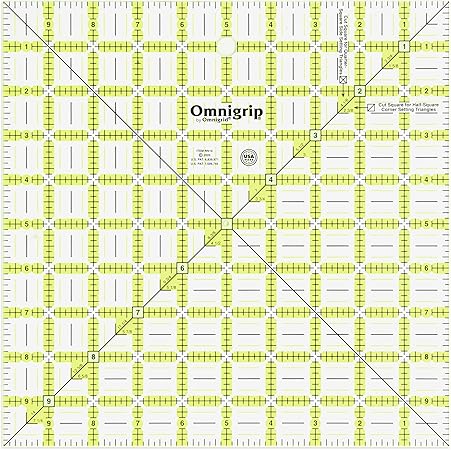 Omnigrid Omnigrip 10in Square Ruler, none