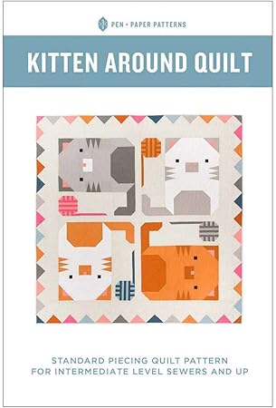 Pen & Paper Patterns Kitten Around Quilt Pattern, Multi