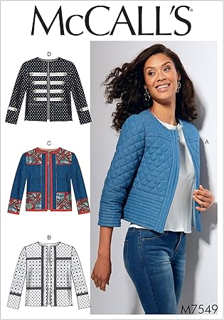 McCall Patterns Misses' Open-Front, Banded Yokes Jacket