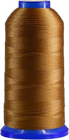 Selric [1200Yards / 26 Colors Available] Tex 135 Bonded Nylon Thread for Leather Sewing 420D/3 T135#138 Heavy Duty Upholstery Thread for Leather and Other Heavy Fabric（Brown）