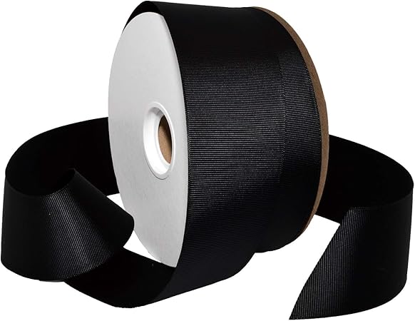 Morex Ribbon 066 Grosgrain Ribbon, 2-1/4 Inch by 50 Yards, Black