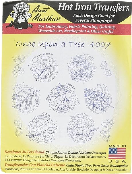 Aunt Martha's Iron On Transfer Patterns for Stitching, Embroidery or Fabric Painting