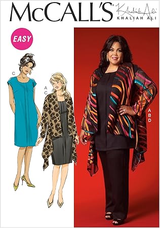 McCall's Patterns M7029 Women's Jacket, Dress and Pants, KK (26W-28W-30W-32W)