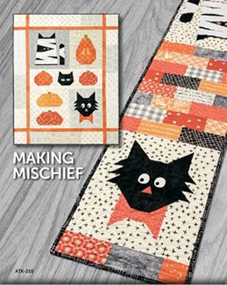 Artful Offerings Making Mischief Pattern, Cream/Grey