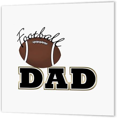 3dRose ht_23434_3 Football Dad Football-Iron on Heat Transfer Paper for White Material, 10 by 10-Inch