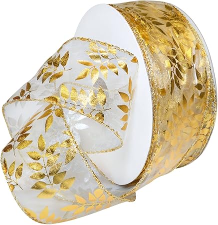 Morex Ribbon Wired Polyester Vineland Ribbon, 2-1/2