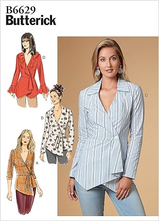 Butterick Patterns Women's Knit Long Sleeve Shirt Sewing Patterns