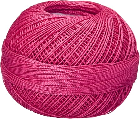 Handy Hands Lizbeth Egyptian Cotton Crochet, Tatting, Knitting Thread Lace Size 20 (25 Grams 210 Yards) – HH20620, Med, Azalea Medium