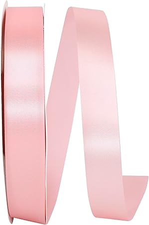 Reliant Ribbon Single Face Satin Allure Sfs Ribbon, 7/8 Inch X 100 Yards, Pink