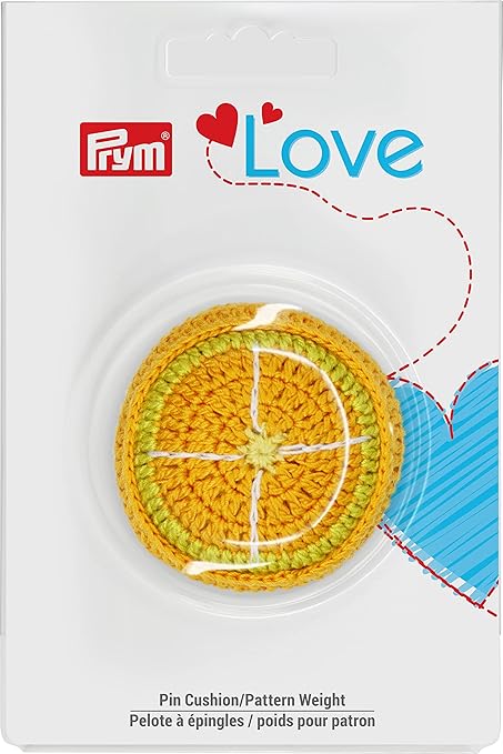 Prym Love Pin Cushion/Pattern Weight-Orange Pincushion