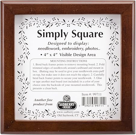 Sudberry House Simply Square Box, 5.87 x 5.67 x 3.15, Mahogany