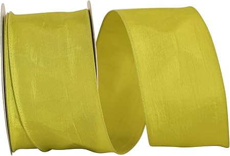 Reliant Ribbon 97895W-041-40J Katy May 2 Wired Edge Ribbon, 2-1/2 Inch X 25 Yards, Chartreuse