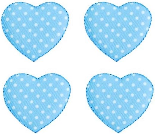 Expo BZP77591 Iron-on Embroidered Applique Patches, BaZooples Puffy Heart, 4-Pack , Blue