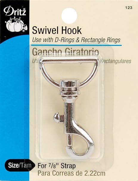 Dritz 123 Fashion Swivel Hook for 7/8-Inch Strap, Nickel