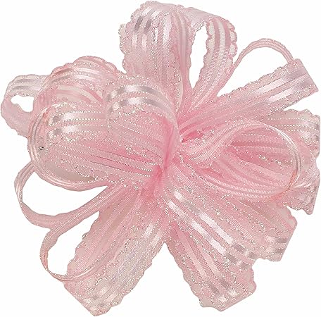 Offray, Light Pink & Opal Kendra Craft Ribbon, 5/8-Inch x 9-Feet