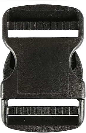 Strapworks 1-1/2 Inch Quick Side Release Buckles - Black Dual Adjustable Heavy Duty Plastic Snap Buckles - Great for Backpacks, Fanny Pack, Collars, Leashes - 10 Pack