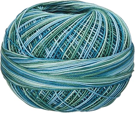 Handy Hands 210-Yard Lizbeth Cotton Thread, 25gm, Blue River Glades