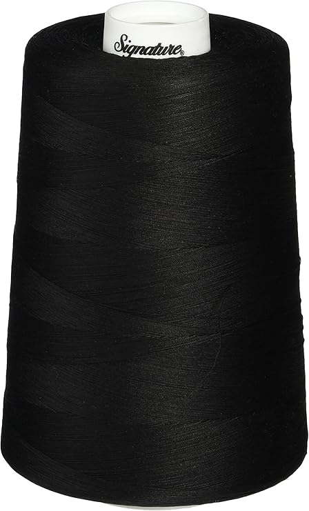 Signature Thread Black Cotton Qlt 40wt 6000yd, 40wt/6000 yd