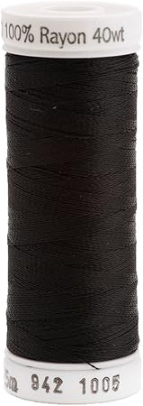 Sulky 942-1005 Rayon Thread for Sewing, 250-Yard, Black