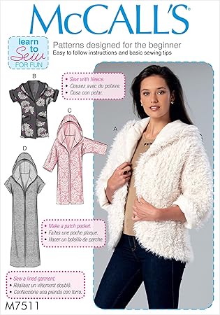 McCall's Patterns Misses' Open-Front Jackets with Shawl Collar and Hood