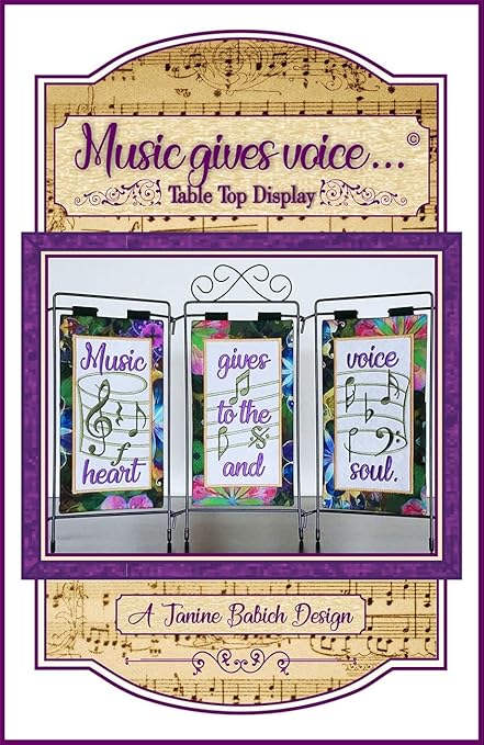 Janine Babich Designs Music Gives voiceµ Table Top Display Pattern, Any